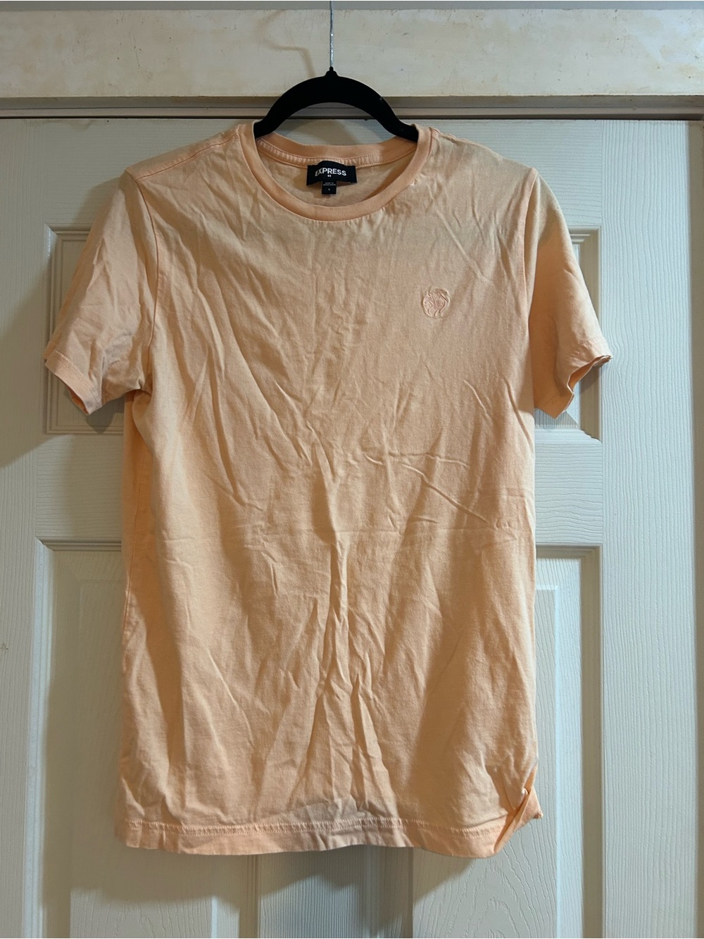 Express Peach Short Sleeve Crew Neck T-Shirt